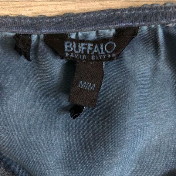 Buffalo David Bitton Blue Patchwork Top , Size M - Picture 2 of 4